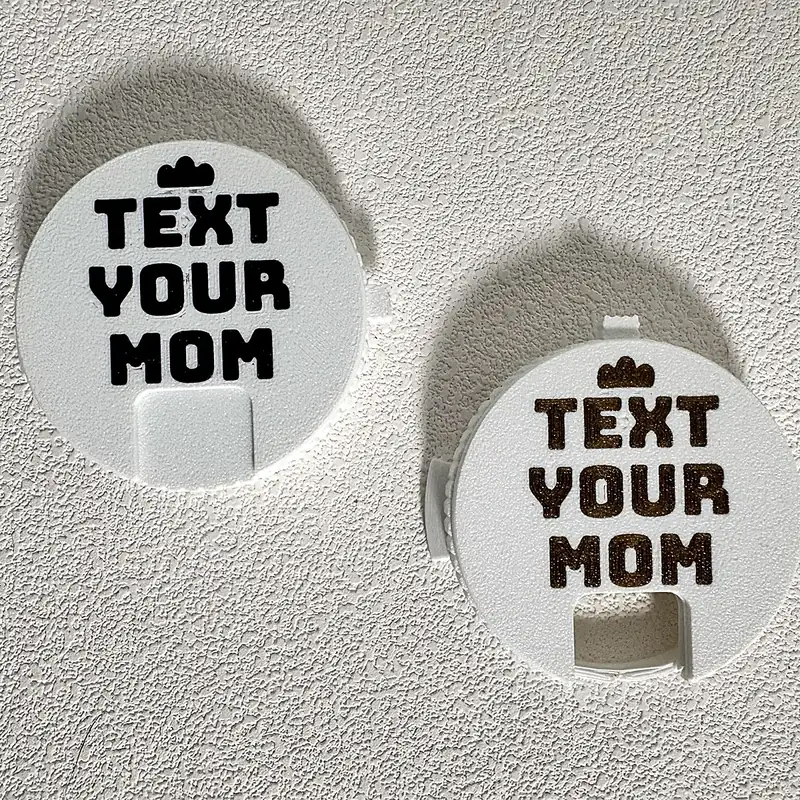 Two white Top Blocks with the line Text your mom